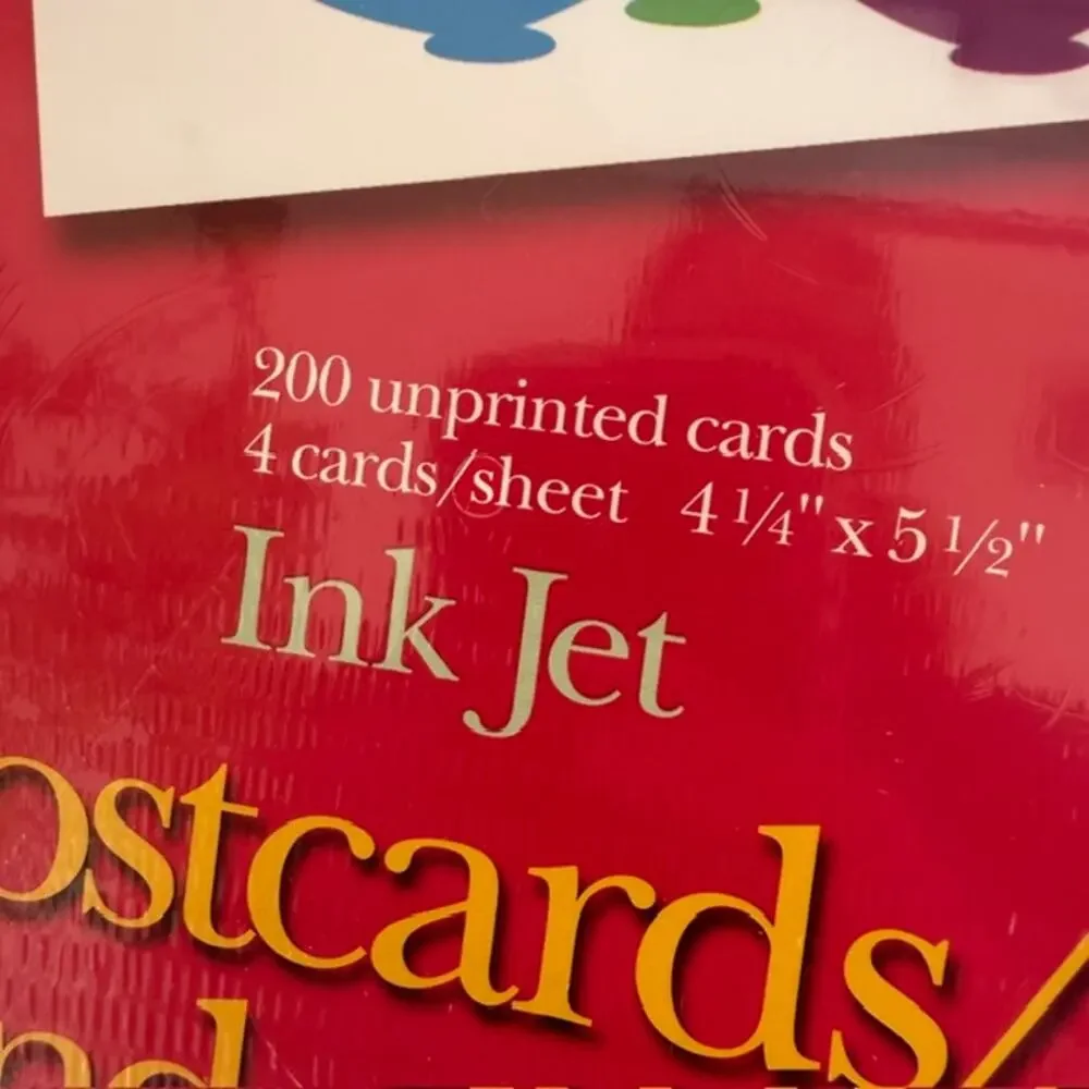 2 Avery Ink Jet Postcards - Index Cards - 200 per Package - 2 packages #3381